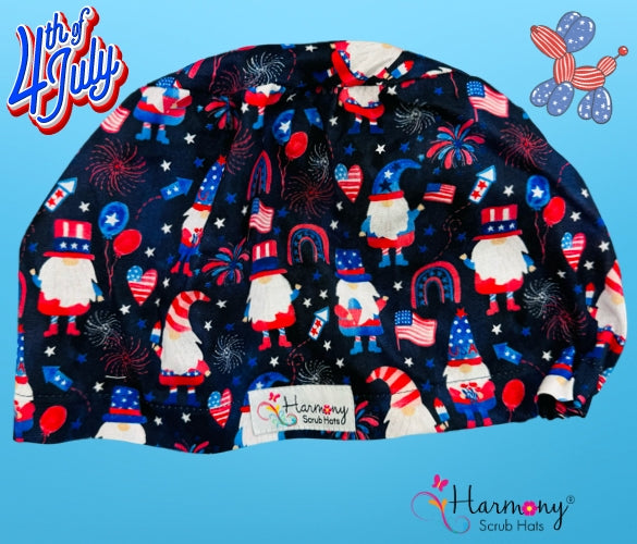 4th OF JULY Gnomes EURO® Scrub Hat