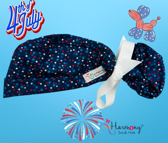 4th OF JULY Mini Stars Modern Pony™ Scrub Hat