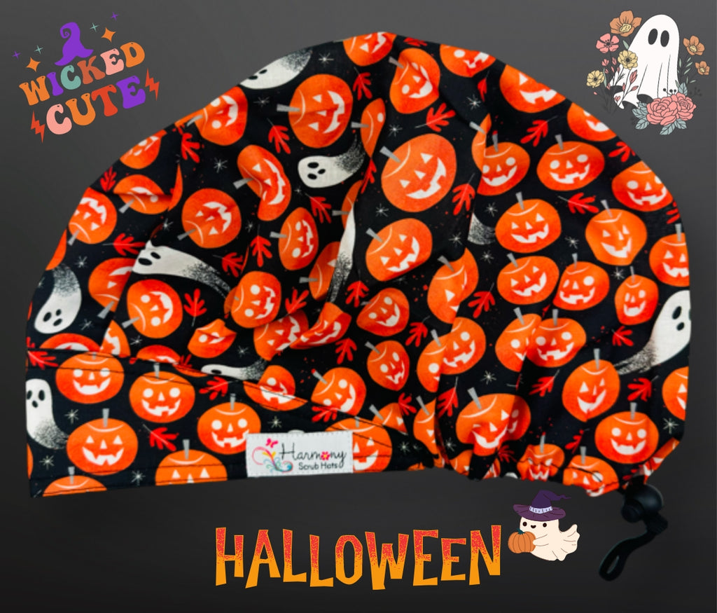 HALLOWEEN Jack & Ghouls Modern Bouffant™ Scrub Hat